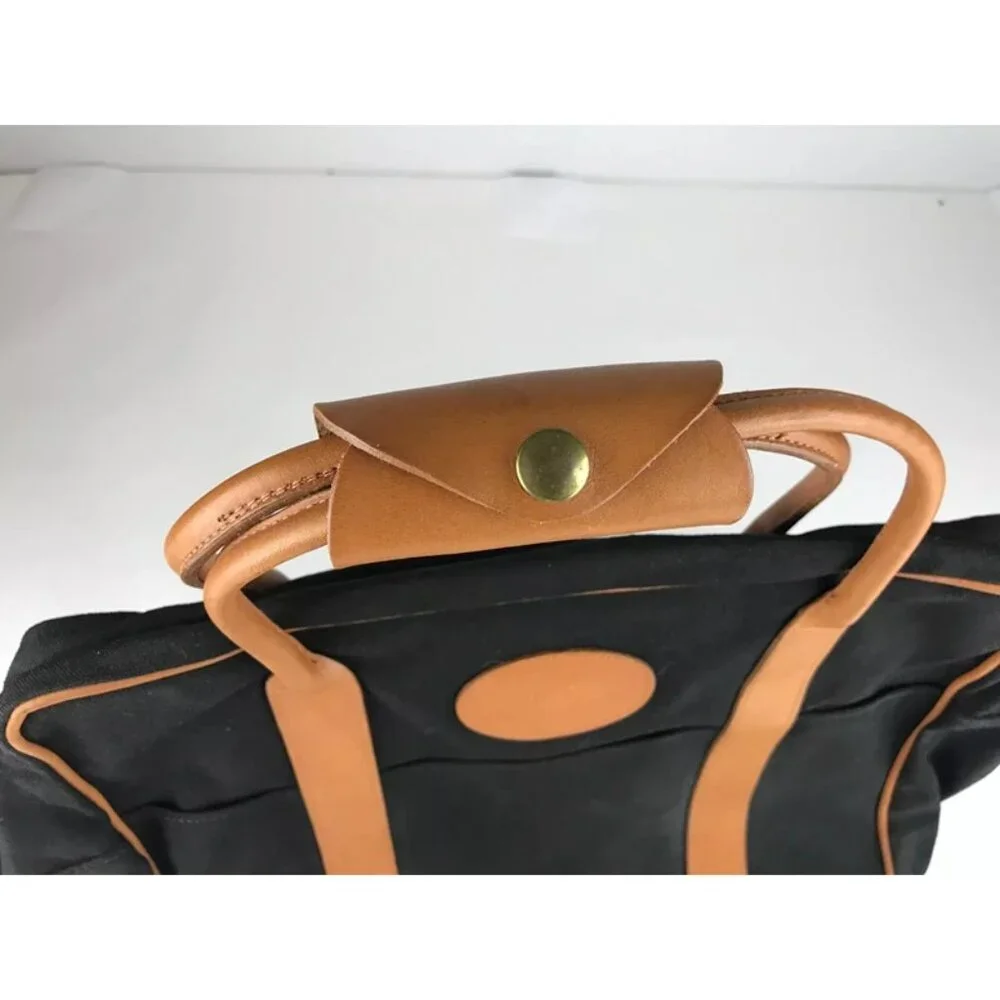 Crump Unisex Adults Navy Blue Brown Inner‎ Pocket Top Handle Satchel Bag Size L